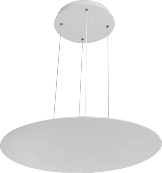 Pendente Led Aluminio Branco Fosco 36W 3000K Lumen