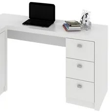 Mesa Para Escritório 2 Portas 3 Gavetas ME4100 Branco - Tecno Mobili