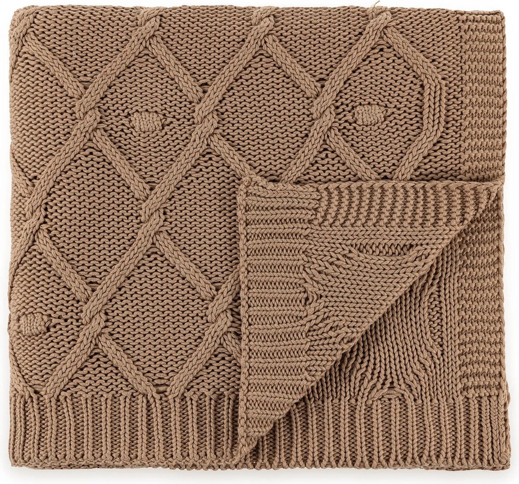 Peseira Trussardi Tricot 100% Algodão Serenza - Mandorle  80 X 220