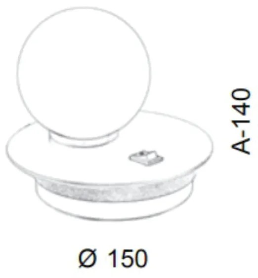 Abajur Ø15X14Cm Metal E Globo Ø10Cm 01Xg9 |Old Artisan Abj-5523 (COBRE FOSCO / COBRE BRILHO, FOSCO (BRANCO))
