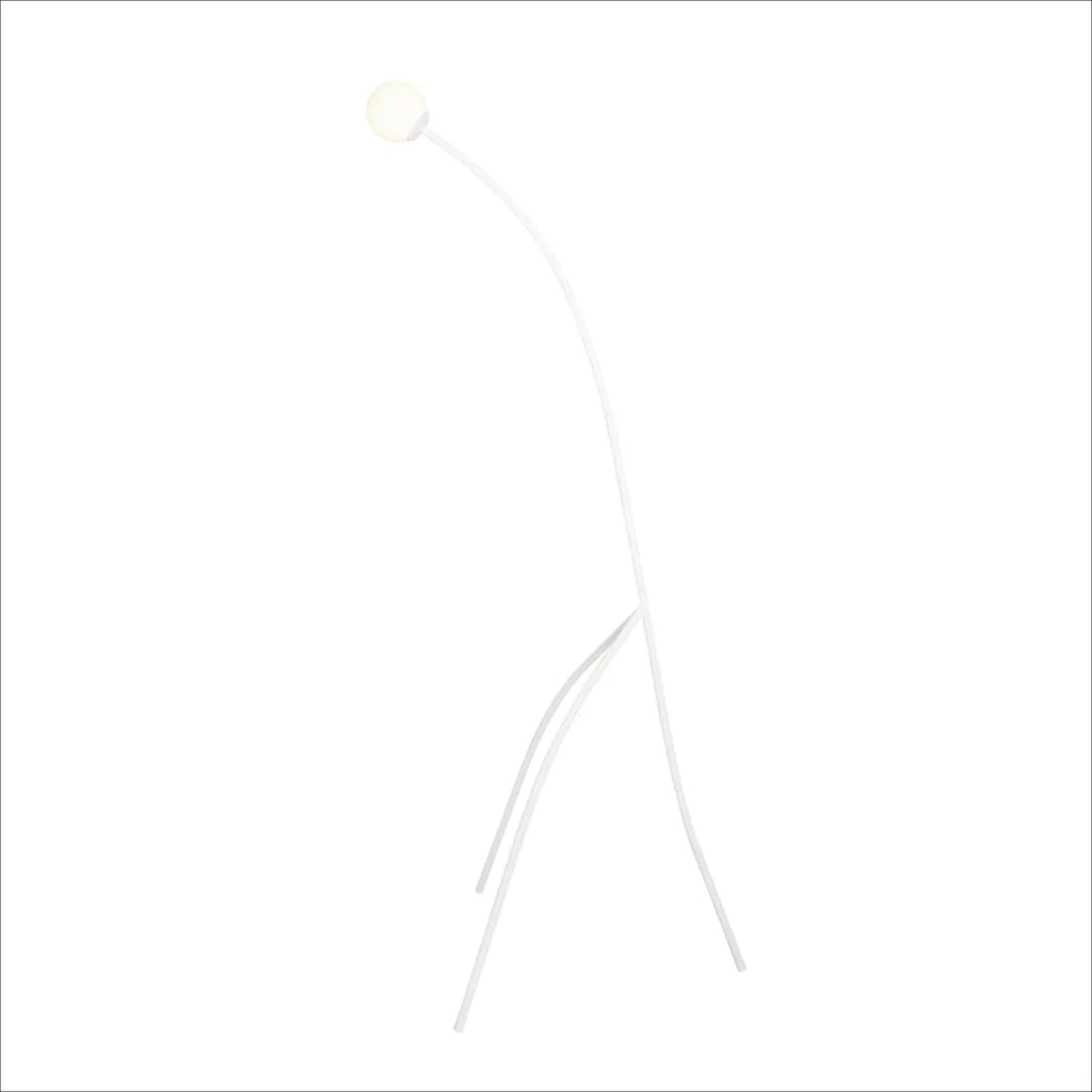 Luminária De Chão Girafa 51X53X166Cm 1Xg9 Globo Ø12Cm Por Waldir Junio... (AV-M - Avelã Metálico)