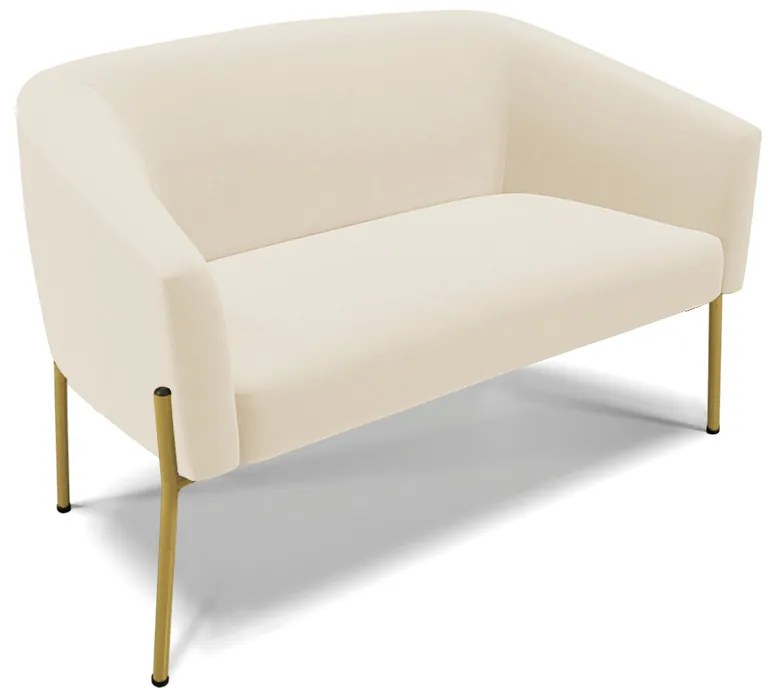 Namoradeira e 2 Poltronas Pé de Ferro Dourado Stella Linho D03 - D'Rossi - A19 Bege