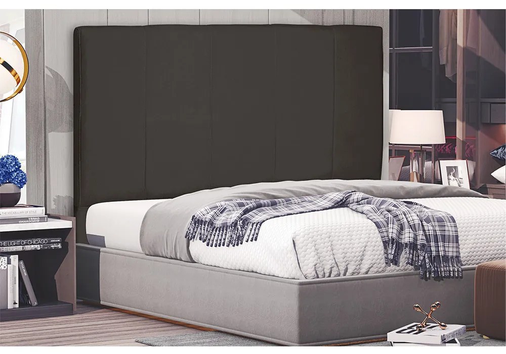 Cabeceira Arizona Para Cama Box Casal 140 cm Suede Café - D'Rossi