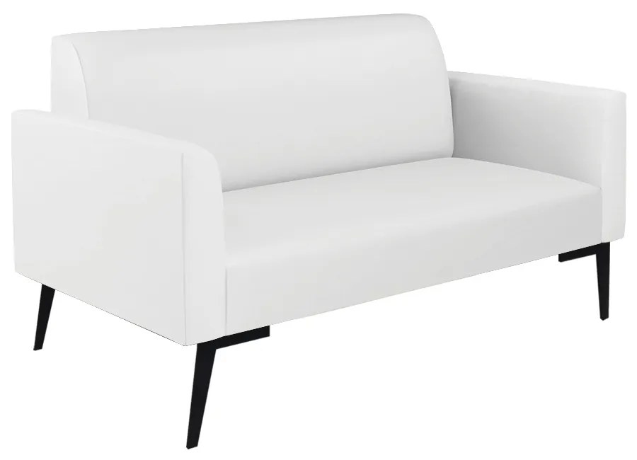 Sofá Namoradeira com 2 Poltronas Pés Villach Marisa Corino D03 - D'Rossi - Branco