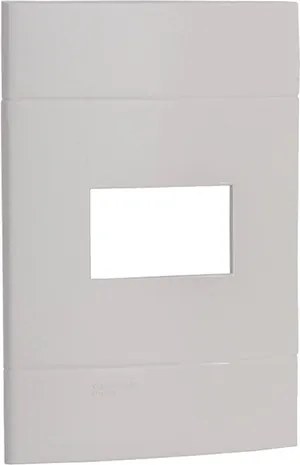 Placa 4x2 Termopl&amp;#xE1;stico Branco 1 M&amp;#xF3;dulo Decor