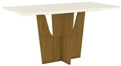 Mesa de Jantar Retangular 160cm 6 Lugares Vértice Nature/Off White - H