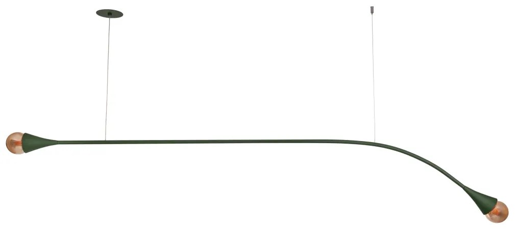 Pendente Jazz Horizontal Cabo Eletrificado / Cabo De Aço 8,5X200X29,5C... (BT - Branco Texturizado)