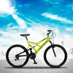 Bicicleta GPS Aro 26 Aço 21 Marchas Dupla Suspensão Freio V-Brake Amar