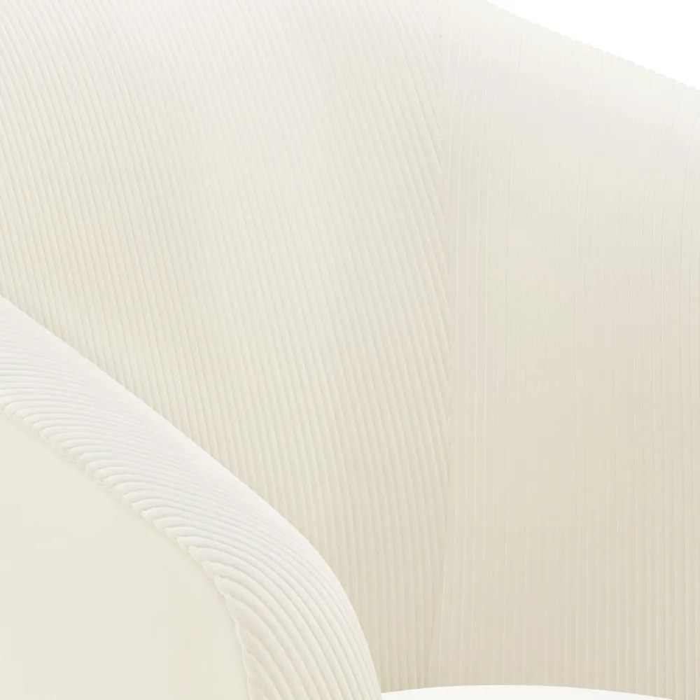 Poltrona Decorativa Pé Palito Natural Kit 2 Stella Cotelê Int/Veludo D03 - D'Rossi - Off White