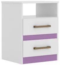 Mesa de Cabeceira Ares Flex Z17 Branco/Rosa/Azul/Lilás - Mpozenato