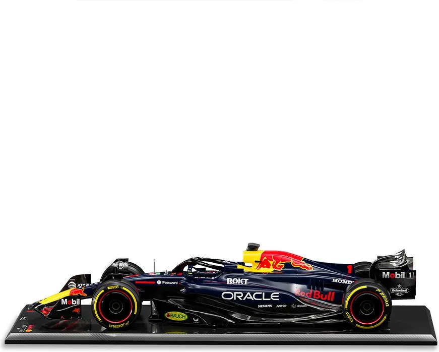 Quadro 1.4 Decorativo F1 RB19 Artesanal Fibra de Vidro e Polietileno Verstappen 2022 Azul G53 - Gran Belo