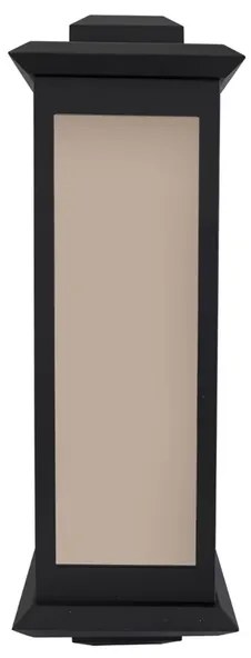 Arandela Vidro Aluminio Preto 78,1X24cm Toscana Trap Duo