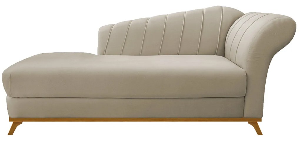Kit Diva Recamier Vanessa 185cm Lado Esquerdo e 02 Poltronas Laura Suede - ADJ Decor