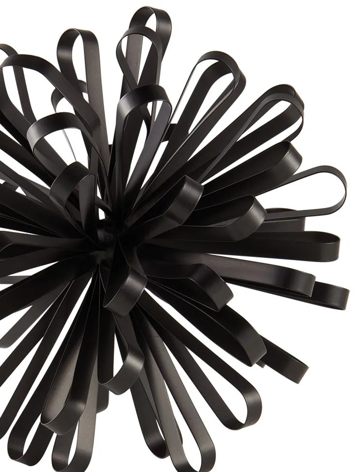 Enfeite Decorativo em Metal Preto 24x24 cm - D'Rossi