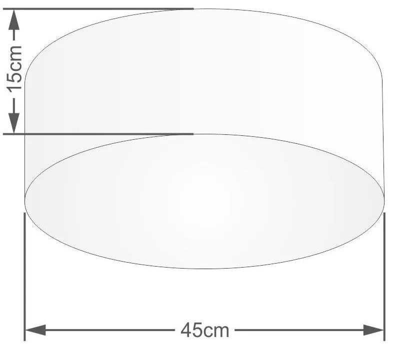 Plafon Para Quarto Cilíndrico SQ-3047 Cúpula Cor Linho Bege