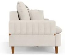 Sofá Living 2 Lugares 160cm com Almofadas Veras D05 Linho Cru - Mpozen