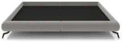 Cama King Base Box 193x203cm Pés de Ferro Cold Z37 Veludo Cinza - Mpoz