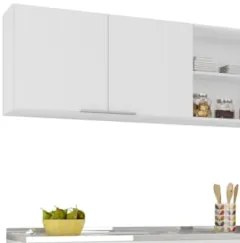 Armário de Cozinha CP02 Com Pia 150cm Pérola Z34 Branco - Mpozenat