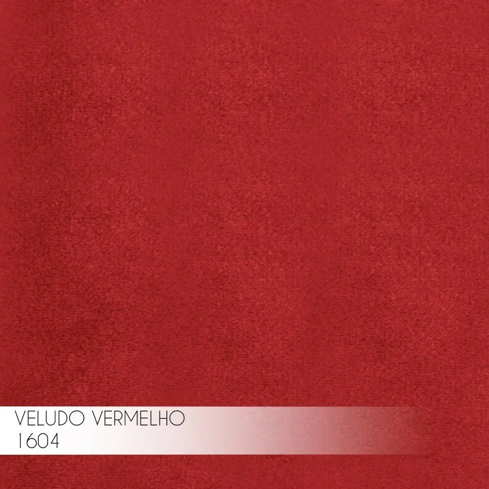 Kit 2 Banqueta Decorativa Rubel Base Gold Veludo Vermelho G41 - Gran Belo
