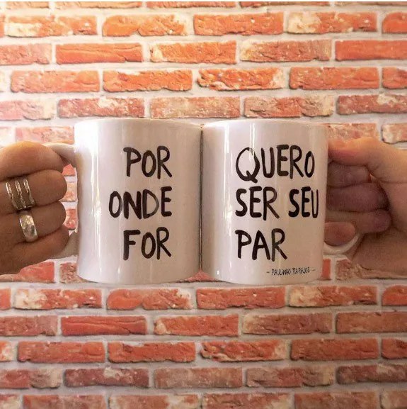 Caneca Kit Por onde for, quero ser seu par