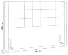 Cabeceira Cama Box Casal 140cm Pisa Z37 Sintético Caramelo - Mpozenato