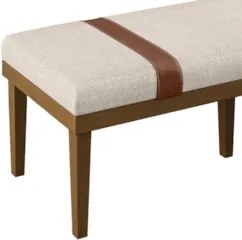 Recamier Puff Estofado King 193cm Shiva Boucle Bege Z04 - Mpozenato