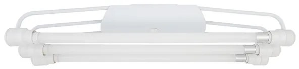 Plafon Led Sobrepor Tubular Triplo Acrilico Luz Branca 6500K