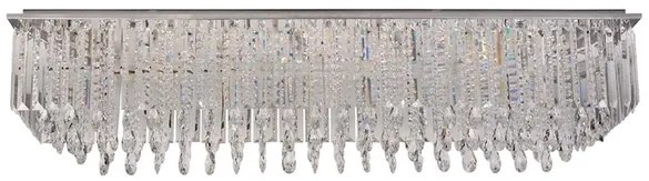 Plafon Sobrepor Aluminio Cristal Cromo