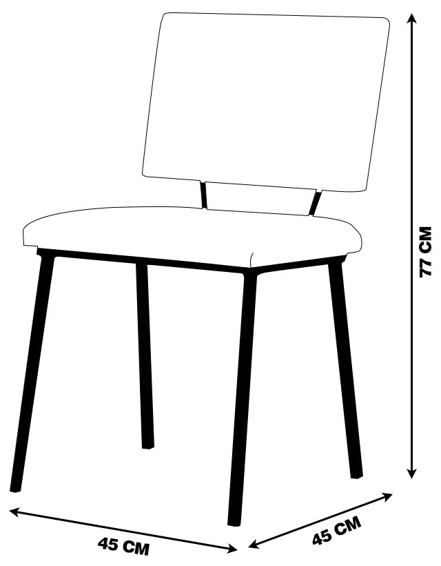 Cadeira Decorativa Sala de Jantar Fennel Linho Cinza G17 - Gran Belo