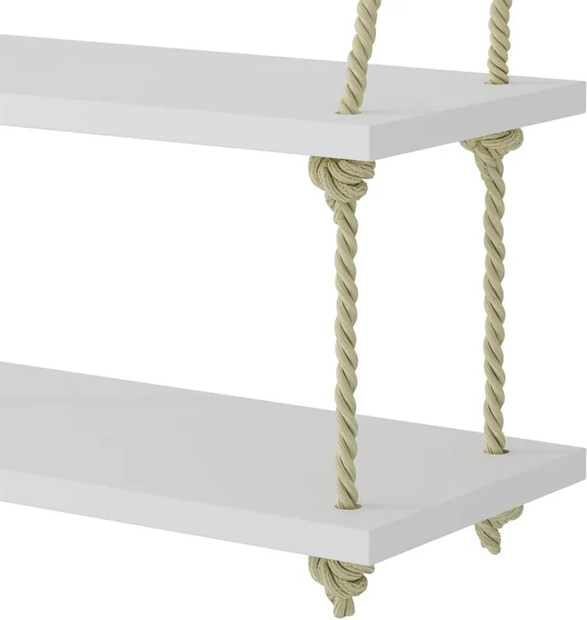 Prateleira Erva Doce C/ Corda em Sisal Branco