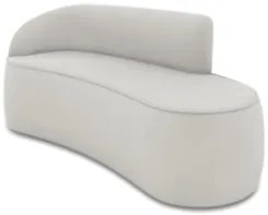 Sofá 3 Lugares Para Sala 180cm Orgânico Wendi Veludo Cinza I01  - Mpoz