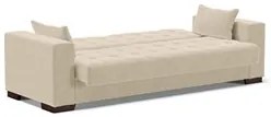 Sofá Cama para Sala de Estar Lisboa Suede Bege - Ibiza