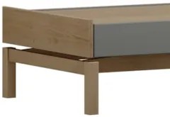 Mesa de Centro Para Sala 100cm Soleil Oak/Cinza F07 - Mpozenat