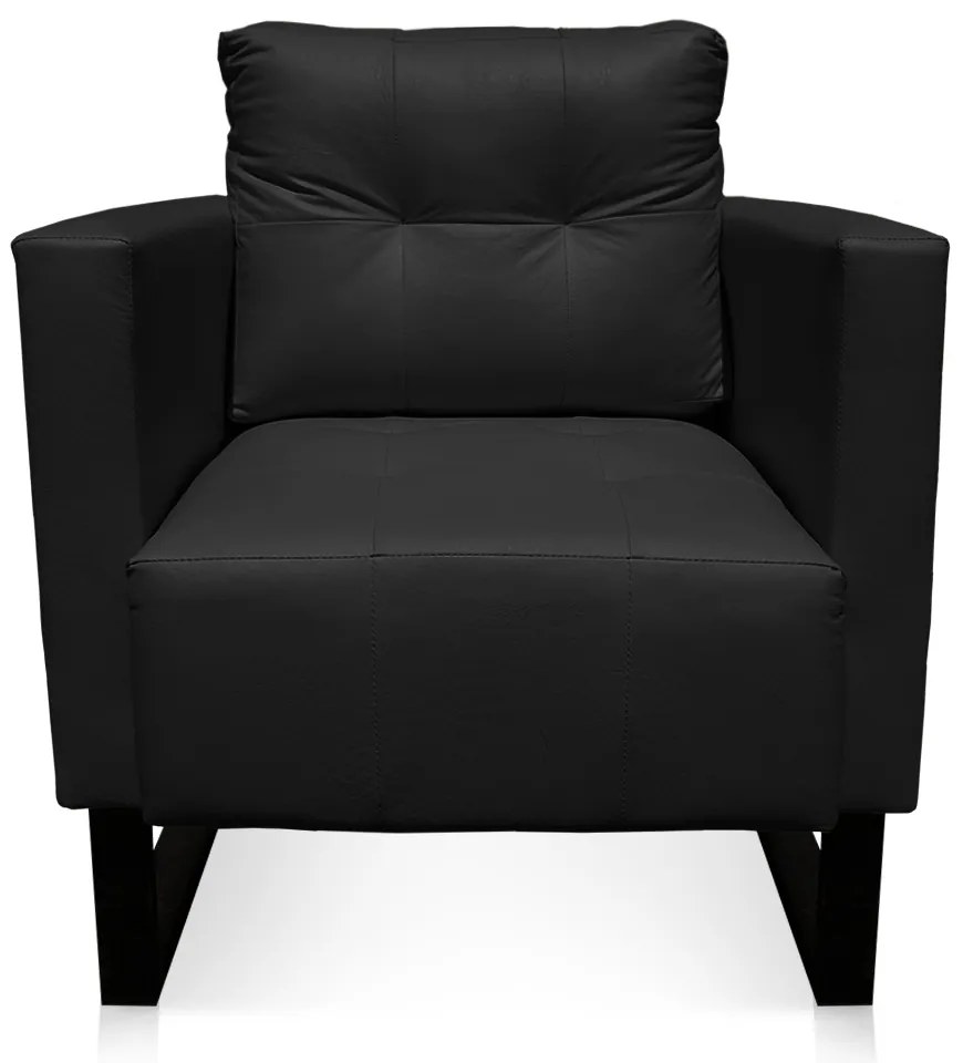 Poltrona Livia Corino Preto Base Industrial Preto - D'Rossi