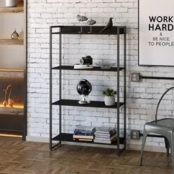 Estante Livreiro Dynamica Industrial 80cm 4 Prateleiras C08 Preto Ônix