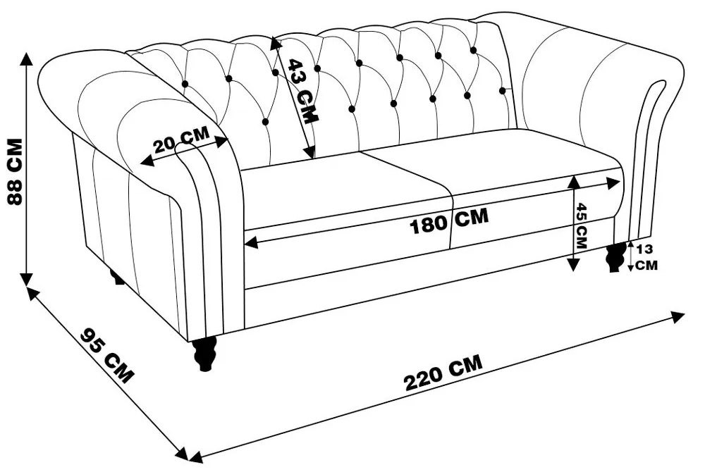 Sofá 3 Lugares Maggiore 220cm Couro Branco G58 - Gran Belo
