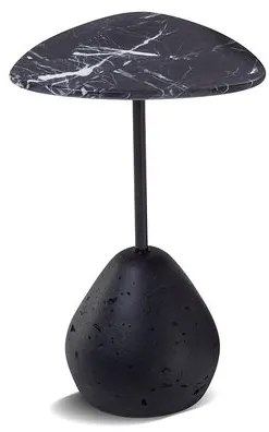 Mesa Auxiliar Charlotte Baixa Concreto Preto Tampo Nero - 78925 Sun house