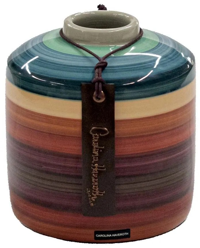 Vaso Reto decorativo em Cerâmica Carolina Haveroth - Uyuni Alto Brilho Kleiner