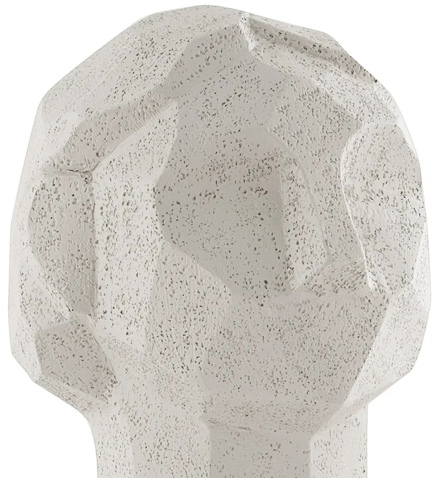 Escultura Decorativa "Rosto" Em Poliresina Off White 24,5x14 cm - D'Rossi