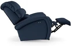 Poltrona do Papai Reclinável Kalie Power Touch USB FH9 PU Azul - Mpoze
