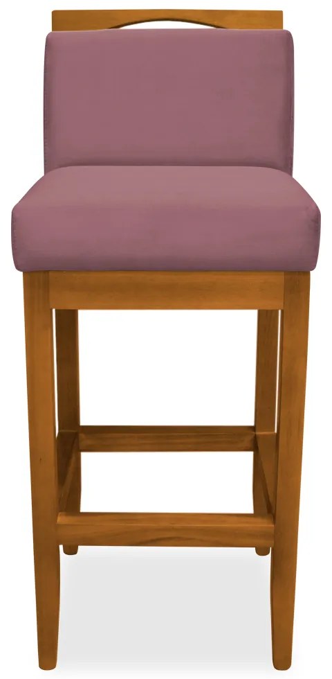 Banqueta Decorativa Elis Veludo Rose