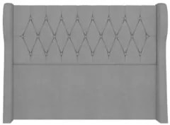 Cabeceira Casal Cama Box 140cm Malva Z04 Veludo Cinza - Mpozenato