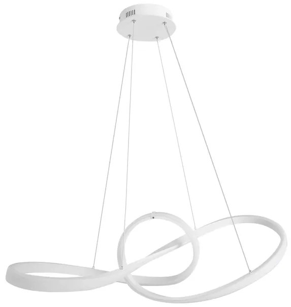 Pendente Led Metal Silicone Branco 58W Flow - LED BRANCO NEUTRO (4000K)