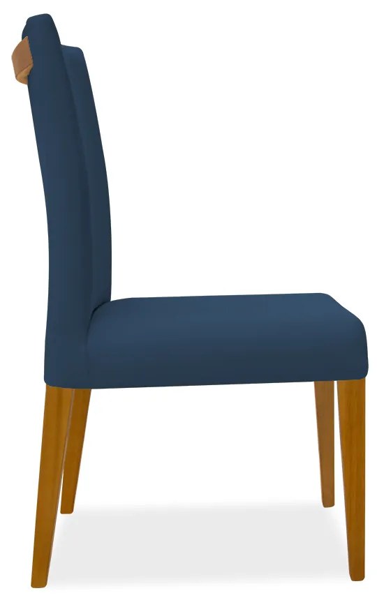 Kit 6 Cadeiras de Jantar Milan Veludo Azul Marinho