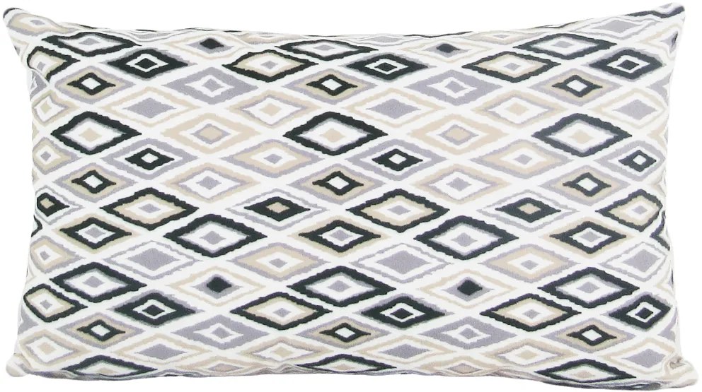 Capa almofada LYON Veludo estampado Losango Verde 30x50cm