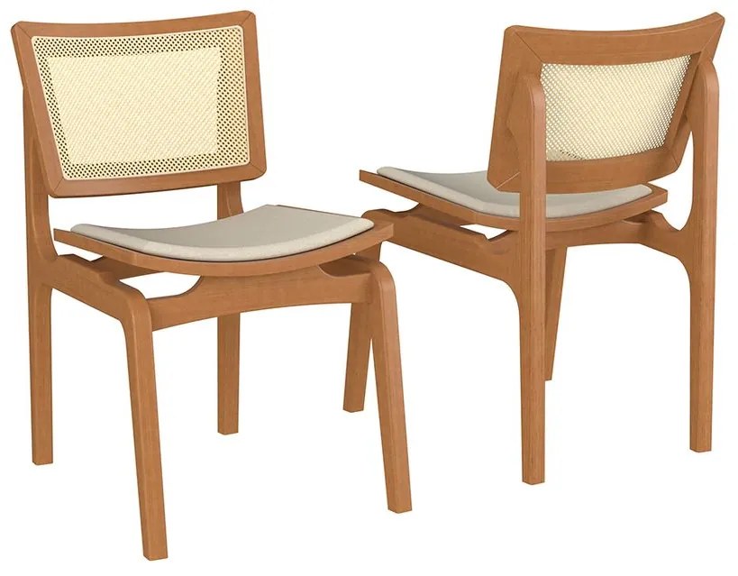 Conjunto 2 Cadeiras de Jantar Blad - Wood Prime VM 34568
