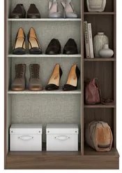 Sapateira 1 Porta com Espelho Duetto Castanho - Henn