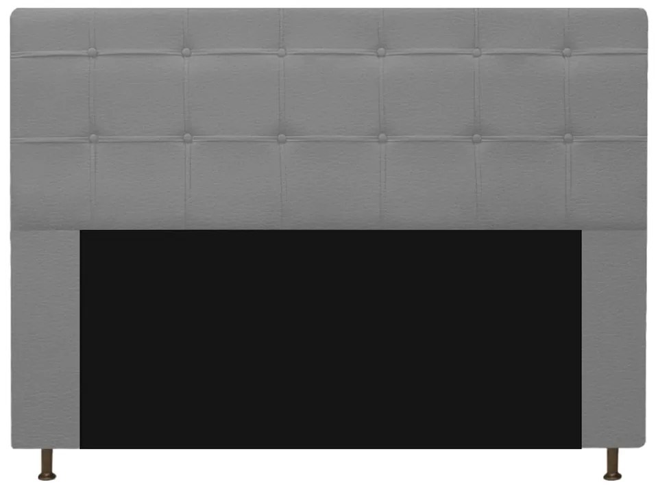 Kit Cabeceira e Calçadeira Baú Estofada Mel 160 cm Queen Size Com Capitonê Corano Cinza - ADJ Decor
