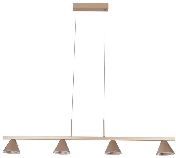 Pendente Led Metal Aluminio 38W 3000K Flora - CHAMPAGNE