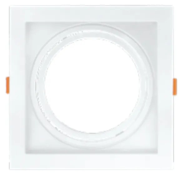 Spot De Embutir Quadrado Recuado 17X17X4,4Cm 1 X Ar111 - Branco | Opus...